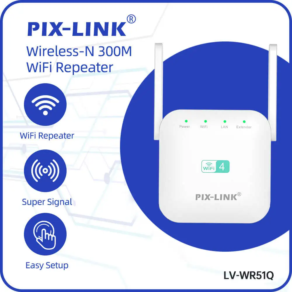 

PIX-LINK WR51Q Wi-Fi удлинитель Wi-Fi повторитель усилитель сигнала усилитель сигнала 300 м дальнего действия Wi-Fi для домашнего офиса