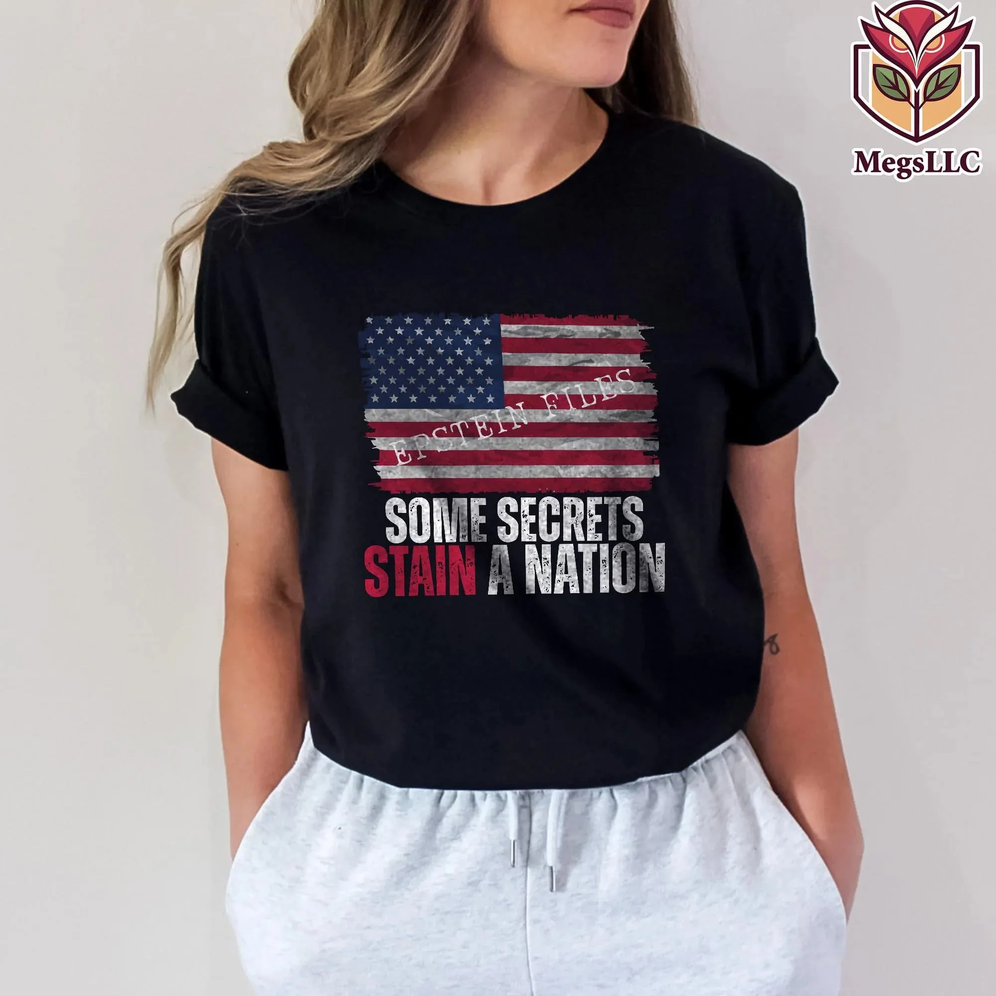 

Рубашка Some Secrets Stain A Nation, рубашка с файлами шпштейна, политическая футболка с изображением элитной футболки, футболка из шпштейна, рубашка с флагом США
