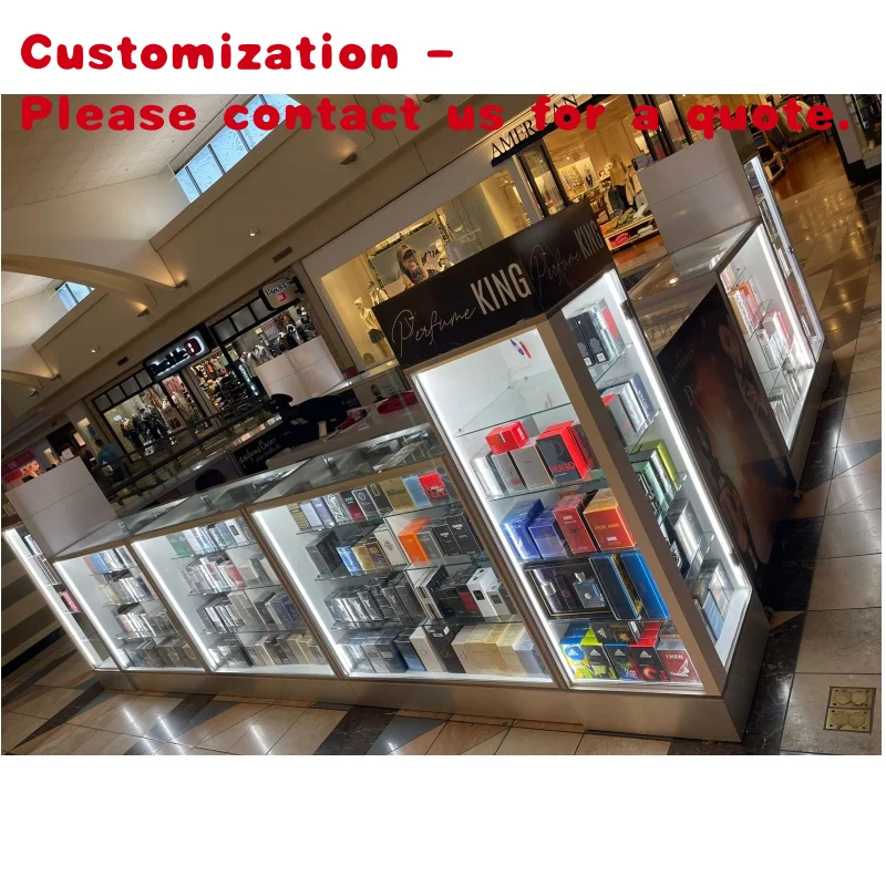 

custom.China Manufacture Showcase Booth Stand Shop Decoration Shopping Mall Kiosk Ideas Perfume Oil Fragrance Luxury Display Kio