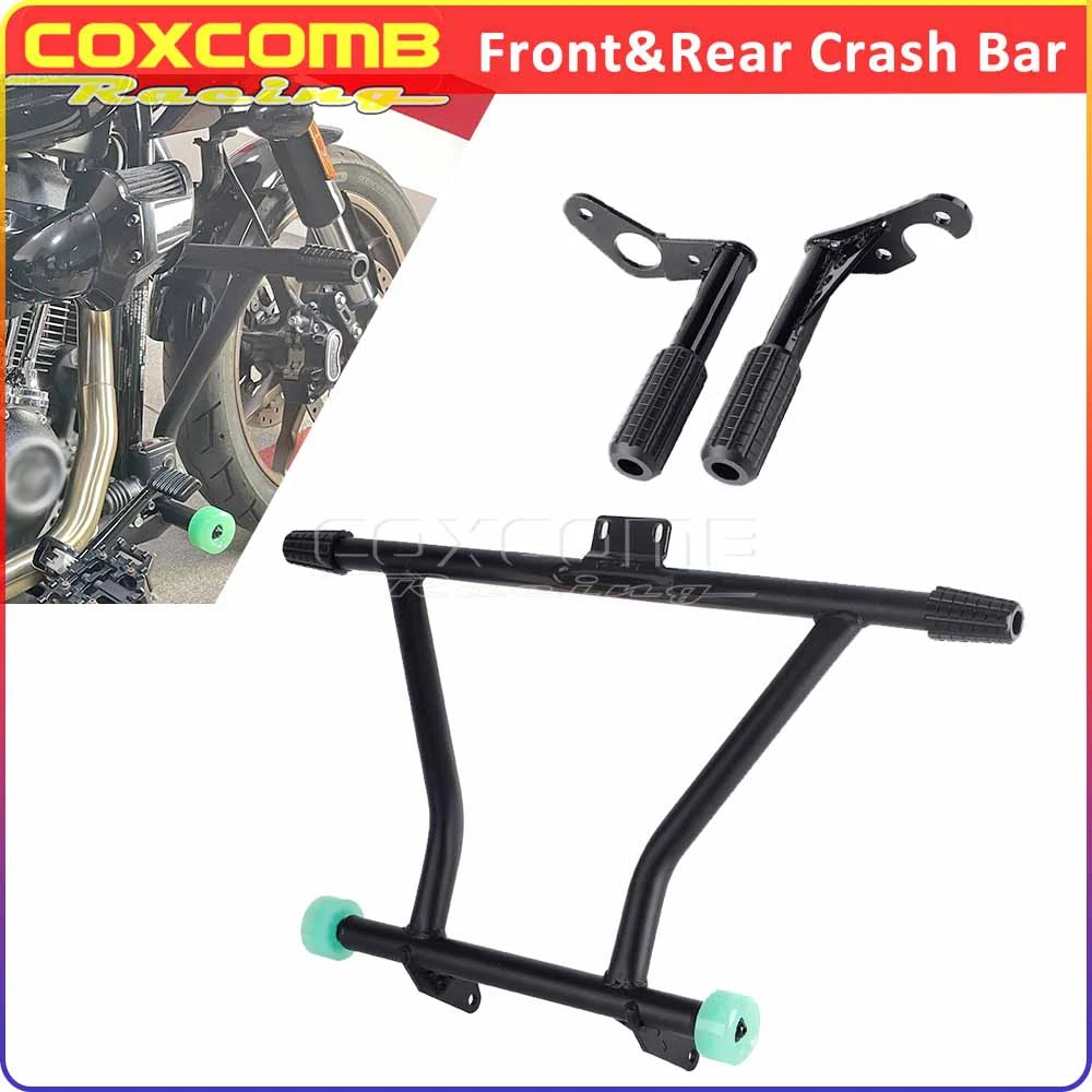 

Falling Protection Crash Bar Motorcycle Saddlebag Stunt Cage Protector Engine Guard Bumper For Harley Softail Low Rider ST 117
