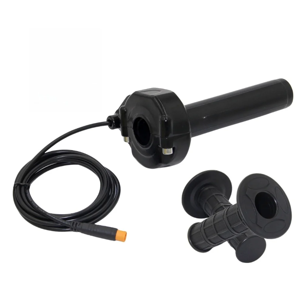 Electric Bicycle Throttle for Ridstar Q20 Fully Rotatable Adjustable Grip Lightweight 148g Waterproof Aluminum Black 12.5x6.5cm