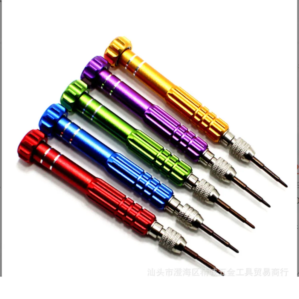 5 In 1 Aluminum Alloy Cellphone Open Repair Tools Kit Mini Screwdriver Tool Screwdriver Screw driver for iPhone DIY Mobile Phone