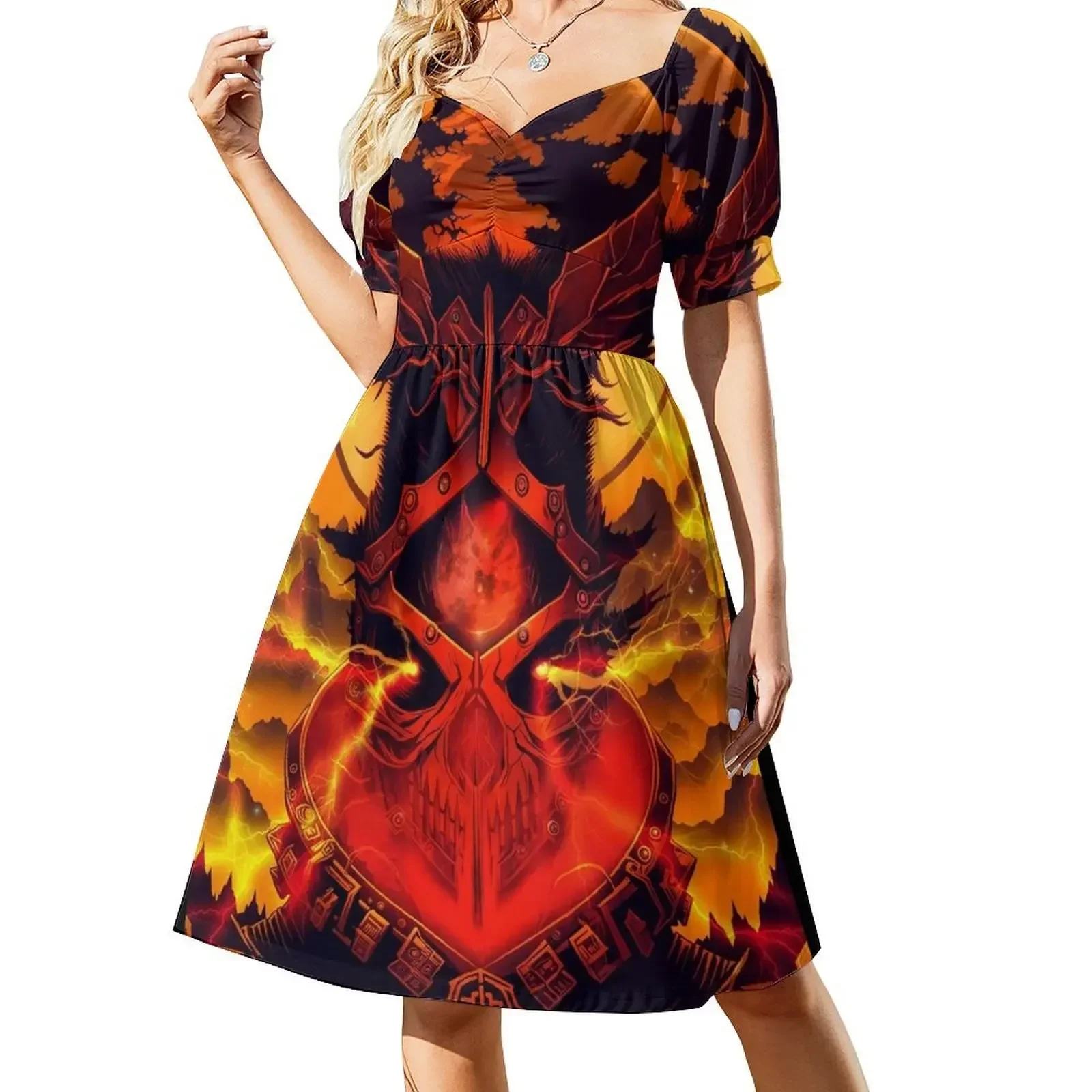 

The Undead King Short-Sleeved Dress dresses for womens Women's evening dress Dress