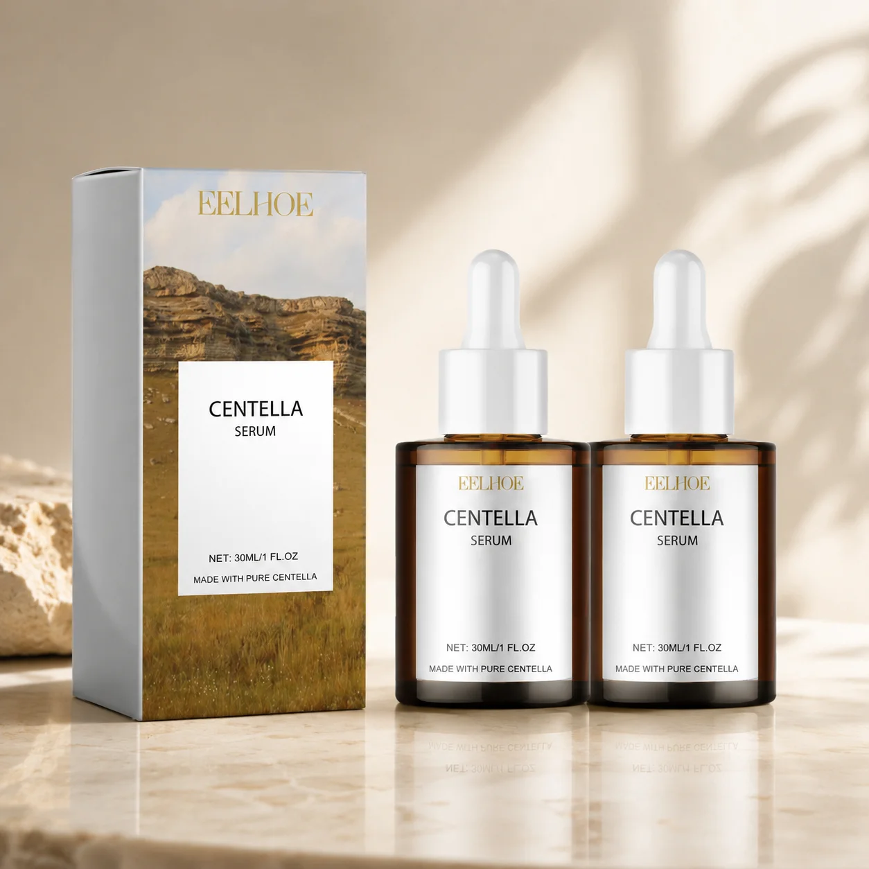 Esencia Facial Pro Centella, Hidratación Intensa y Tacto Suave, Absorción Rápida, Preparación Diaria de la Piel, Herramienta de Belleza Portátil para Todo Tipo de Piel