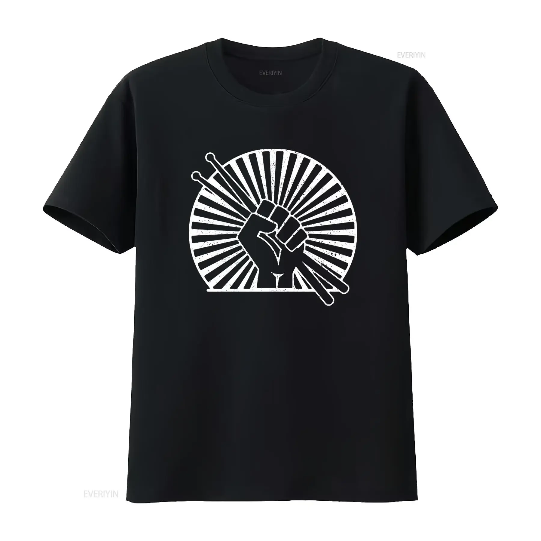 Mens Drummer Vintage Drum Sticks Drumming Rock Music  T Shirt Black XL vintage Washed designer clothes homme Stylish Casual