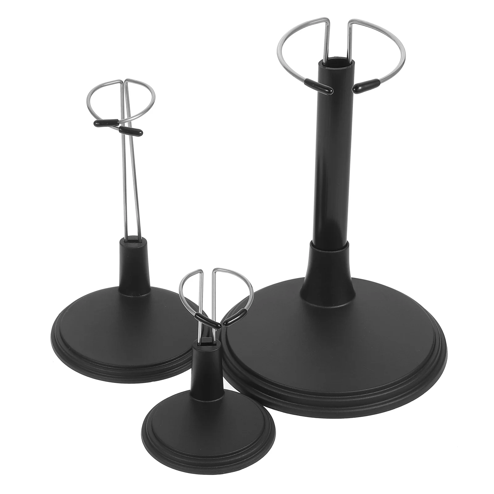 3 Buah Rak Display Dapat Disesuaikan Braket Penyangga untuk Model Figur Aksi Koleksi Tempat Dasar Stabil Paduan Aluminium Pp