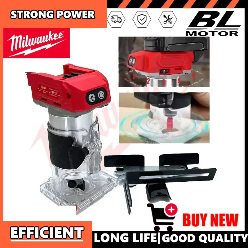 

Бесщеточный триммер Milwaukee, аккумуляторный электрический фрезер, гравировальный станок для столярных работ, инструмент для фрезерования и штробления