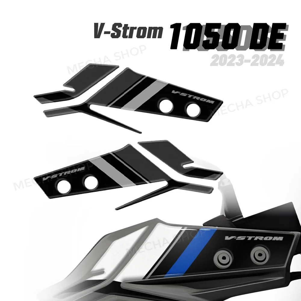 For VStrom 1050DE 2023 2024 Motorcycle Handguard Shield Stickers Hand Guard 3D Decals Sticker Kit