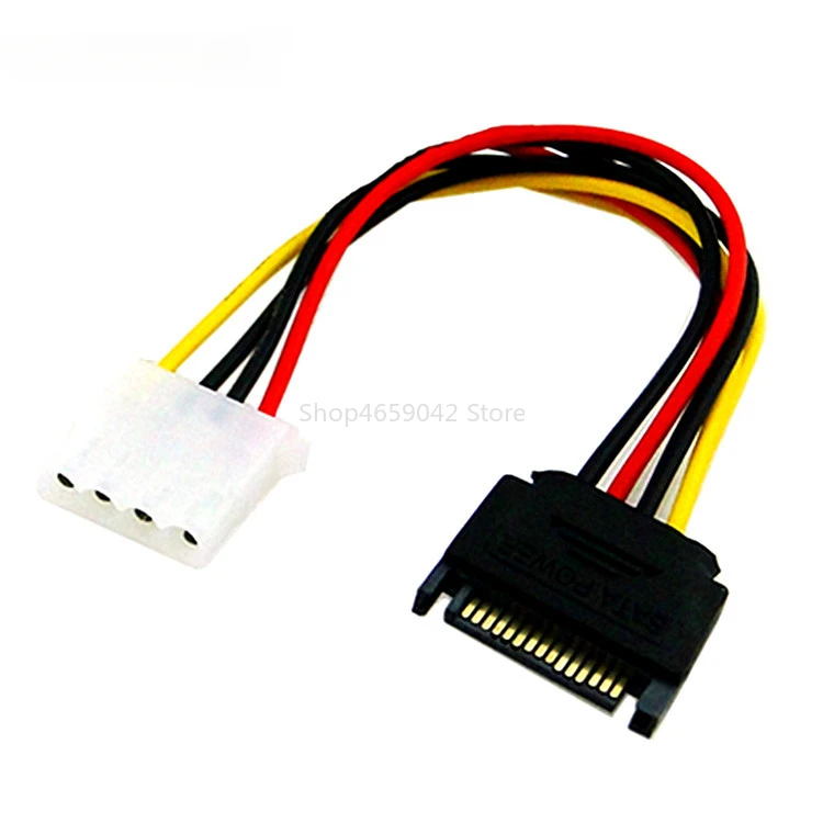 1pcs SATA 15Pin Male To IDE Molex 4Pin Female HDD Extension Power Adapter Cable for Serial ATA Hard Drives ROM Drive 95AF