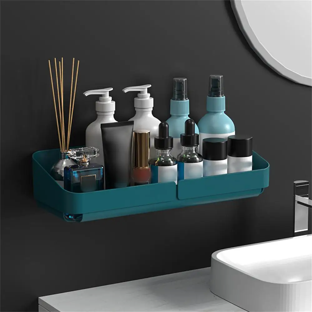 1/2/4SETS Wall-mounted Shelf Mellow No Punching Not Easy To Drop Odorless Not Hurt Hands Multifunction Stablize Household