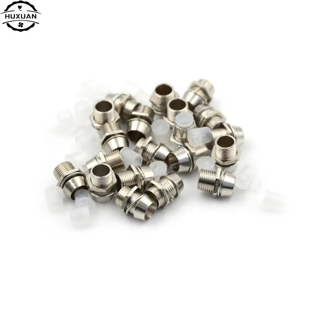 New 20pcs/pack Copper 5mm Light Emitting Diode LED Holder Mount Panel Display Thread Mount Holder Size 8mm Wholesale