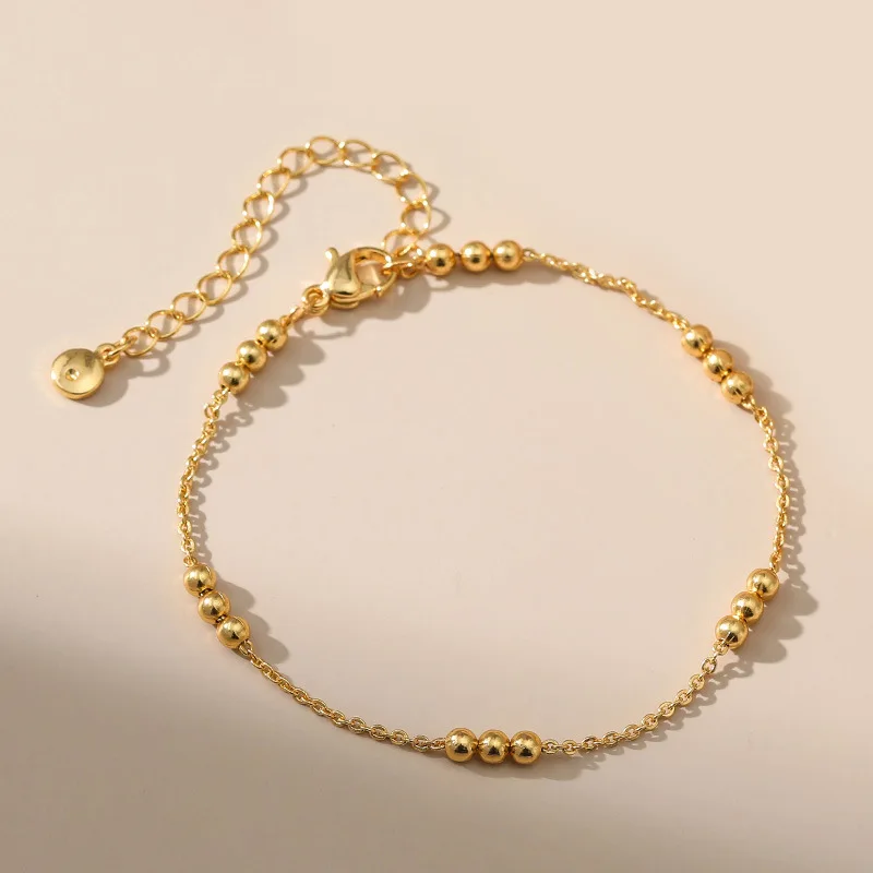 

Adjustable Copper Plated 8K Gold Bracelet mat Everyday Versatile Faion Jewelry Wrist Accory Ele Sle