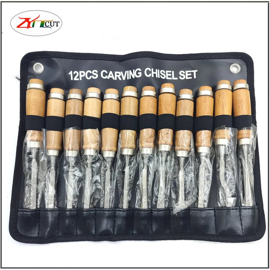 DIY 목재 끌, 목공 도구, 나무 조각 칼, 조각 끌, 손 조각 칼, 목공 피어싱 도구 칼, 12 개