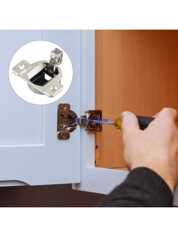 

X37E Cabinet Door Hinges for 110Degree Replacement Durability Metal Coated Hinges For 16-19mm Door Thickness Hardware