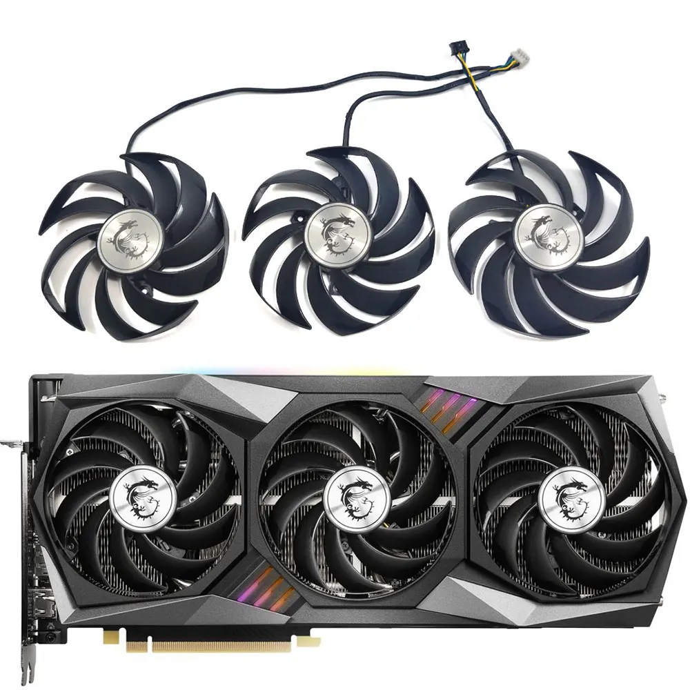 NOWY wentylator RX 6800XT GAMING X TRIO GPU ， Dla MSI RTX 3060 3060TI 3070 3070TI 3080 3080TI 3090 GAMING TRIO Wentylator chłodzący kartę graficzną