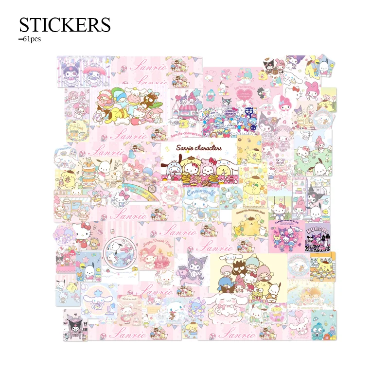 Подарочная коробка с героями мультфильмов аниме Sanrio Hello Kitty KUROMI MELODY Lomo, карты, фотокарточки, прозрачный стоячий знак, держатель для карт, подарочный набор