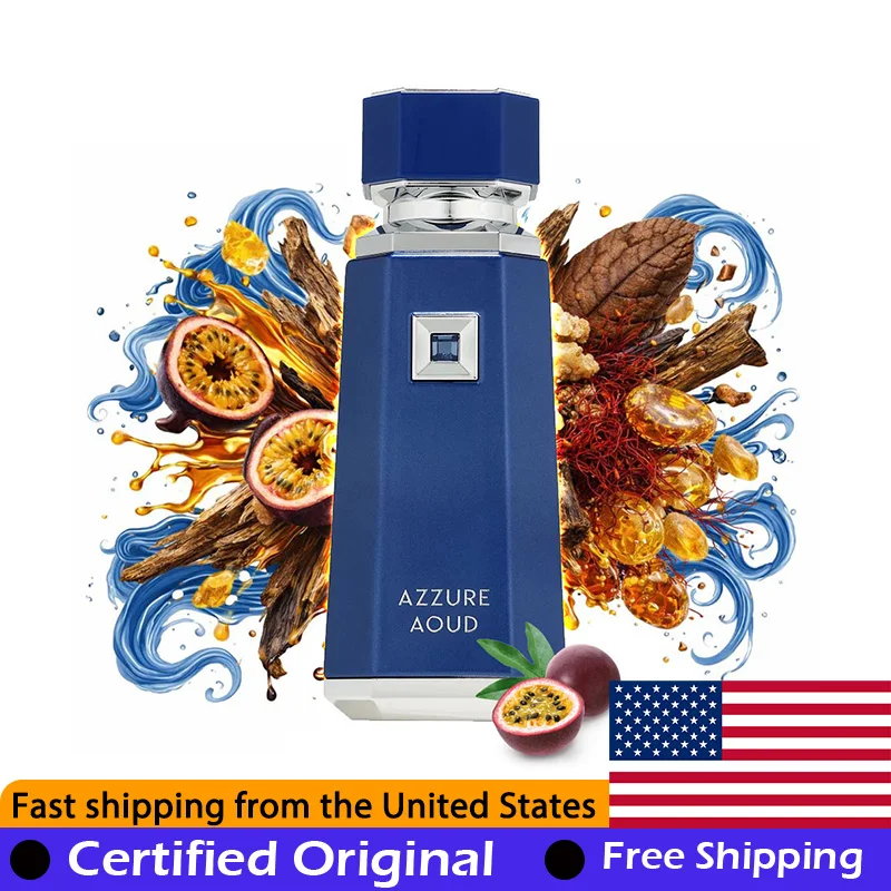 French Avenue Azzure Oud Eau de Parfum Spray for Unisex 100 ML 3.4 Ounce Persistent Oriental Pheromones Perfume Cologne Makeup