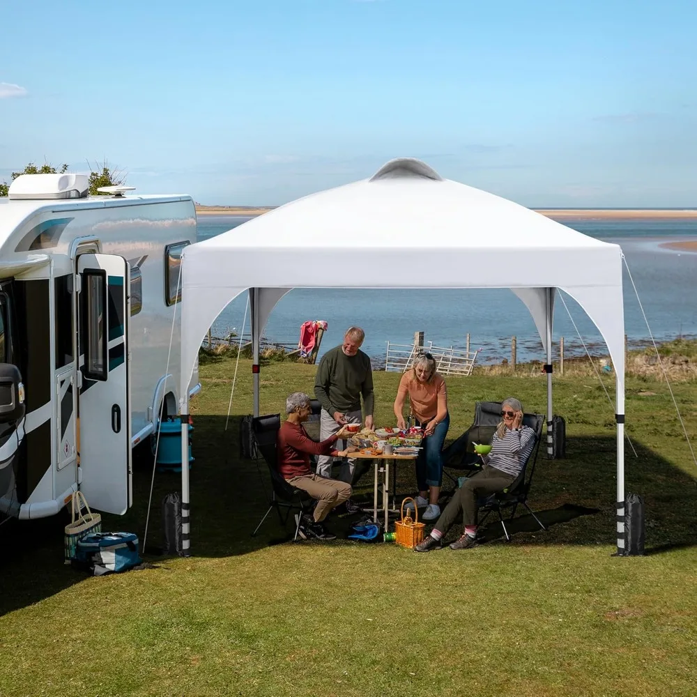 

Pop Up Canopy Tent with Vent, Easy Set Up Tent, Instant Sun Shelter Canopy with Wheeled Bag, 4 Sandbags, 12 Stakes