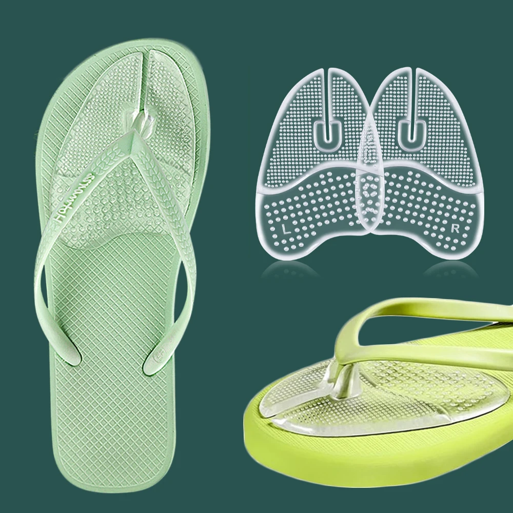

4Pcs Silicone Metatarsal Pads for Flip-Flops Slippers Non-Slip Forefoot Pads for Shoes Man Woman Thong Sandal Toe Pads Anti Slip