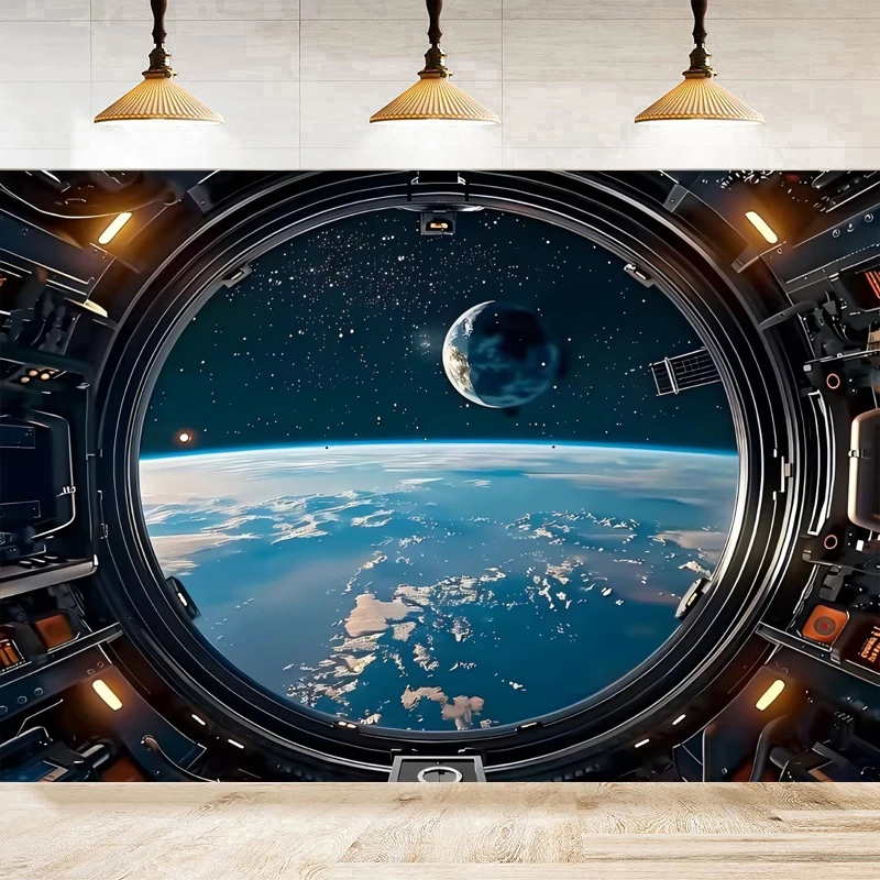Science Fiction Space Planet Photography Backdrop Suitable For Living Room Bedroom Office Decoration And Parties Background