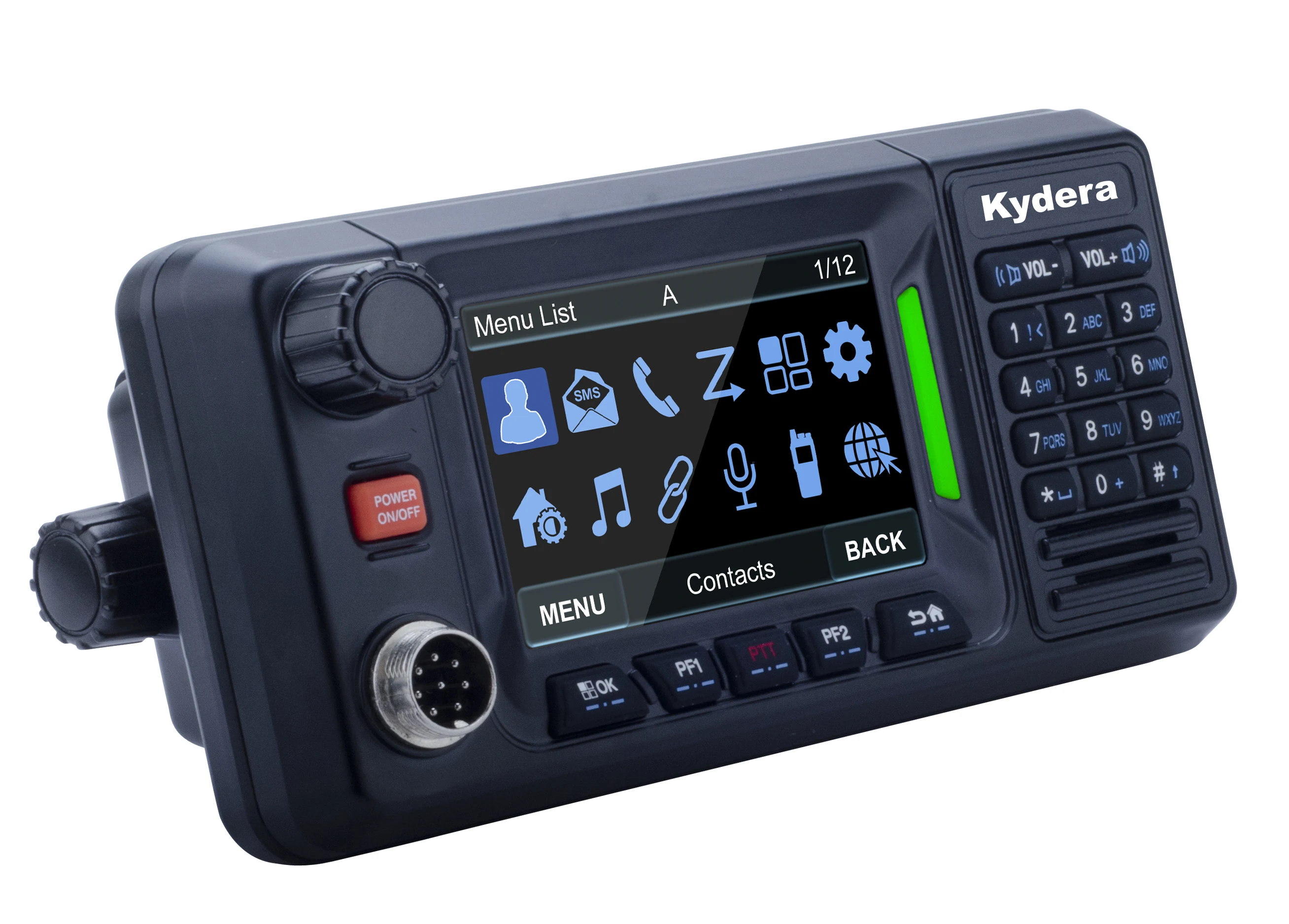 Wodoodporne radio samochodowe IP67 Kydera CDR-500UV GMRS 30W MINI DMR mobilny transceiver z ekranem dotykowym metalowa obudowa radio dwukierunkowe