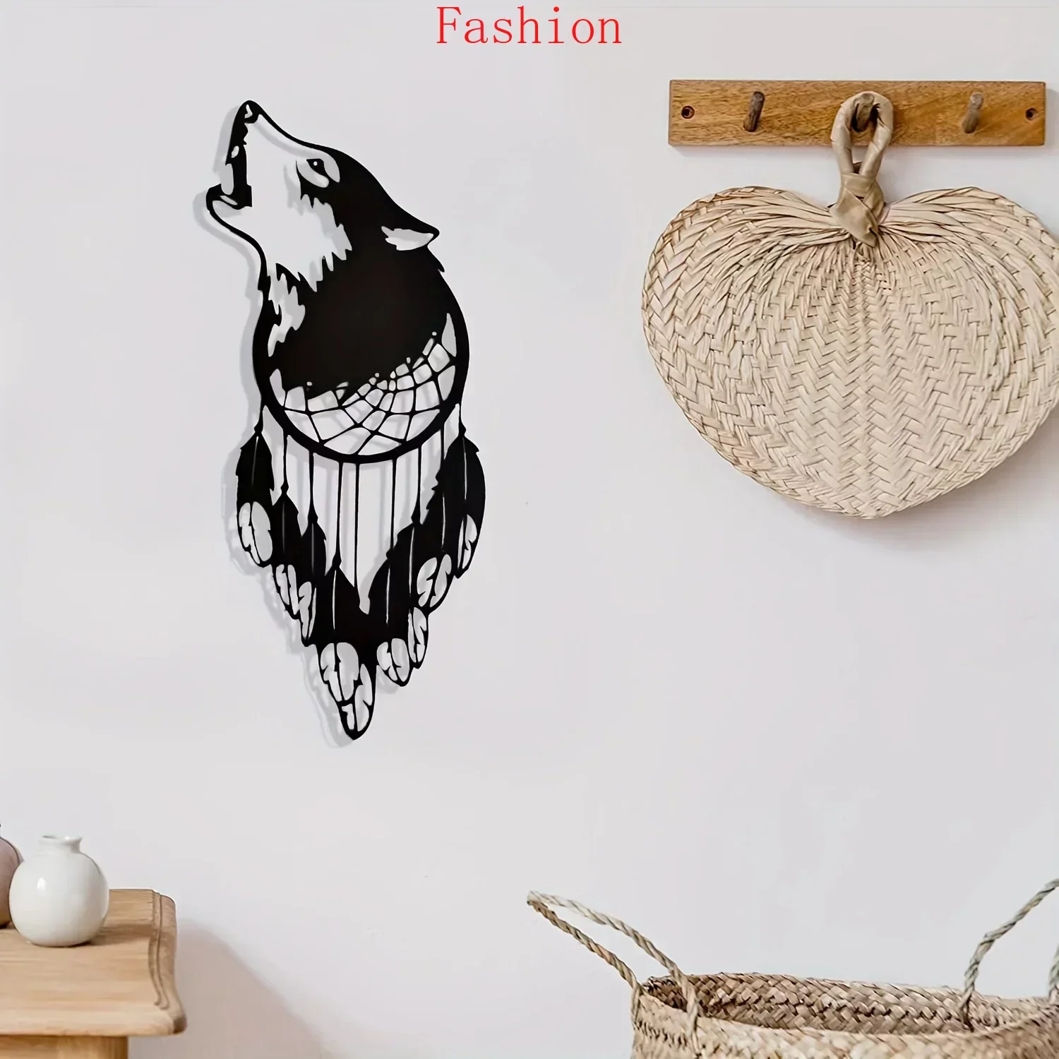 Iron Craft Creative New Wall Art Wolf Head Decoration Pendant Home Decoration Ornament Bedroom Crafts Bedroom Decor wall decora