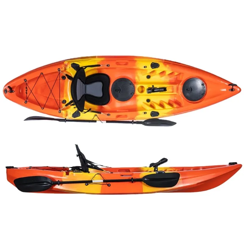 2024 Popular 10ft 3M One Person Single Seating Plastic PE Fishing Kayak Boat New With Accessory