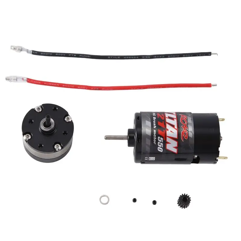 RCXAZ 550 Brushed Motor And 1:4.2 Ratio Reducer Planetary Gearbox For 1/10 RC Crawler Car Axial SCX10 TRAXXAS TRX4