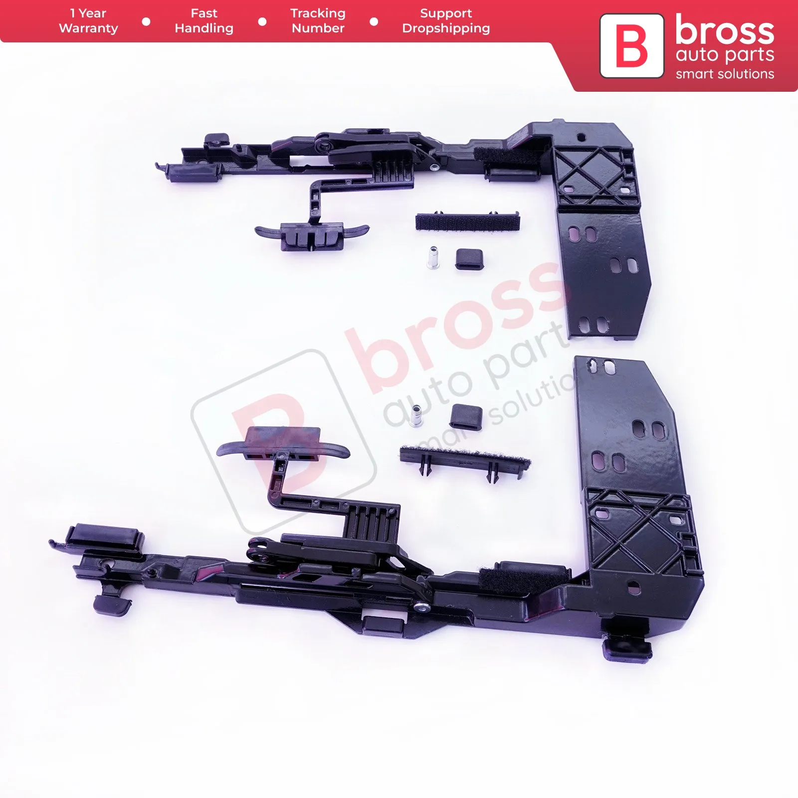 

Bross Auto Parts BSR23 Sunroof Holder Lifting Angle Hatch Runners Repair Kit 1247820512 for Mercedes W124 S124 190 W201