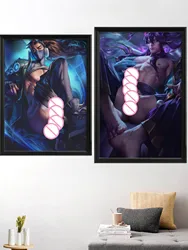 Thresh League of Legends Anime Game Art-Poster Silk Picture Decor, Sexy Male Nude Yasuo Cartoon Jarvan, Wall Prints Decoration