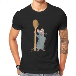 Men  Remy Ratatouille  T Shirts Cotton Clothes Fashion Short Sleeve Round Collar Tee Shirt Graphic Printed T-Shirt