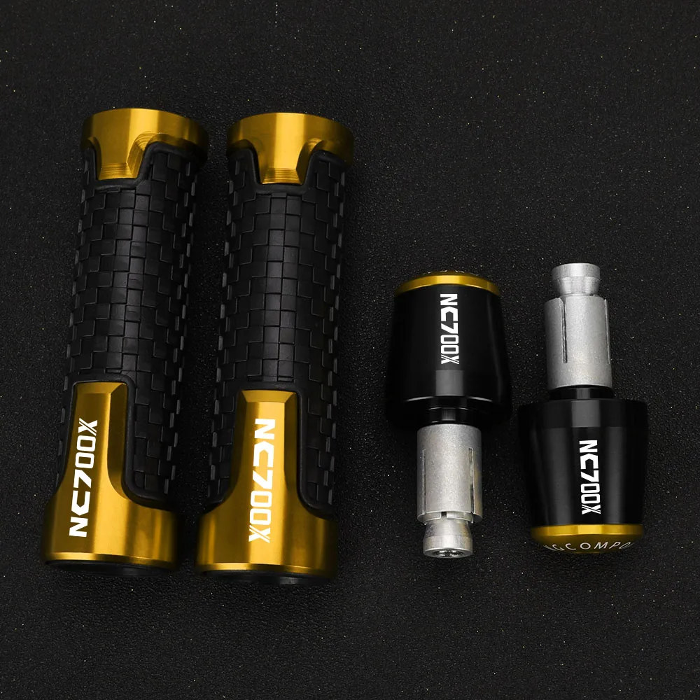 NC700X 22mm Motorcycle Hand Grips Handle Bar Handlebar Grip Ends Plug For HONDA NC700S NC700 X/S NC 700 X/S 2012-2021 2013 2020