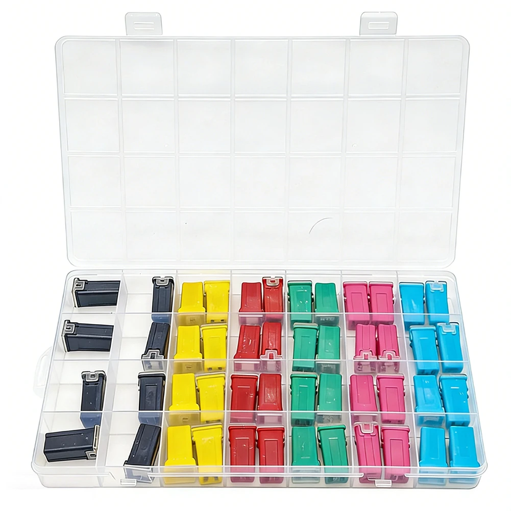 48 Piece Low Profile Box Fuse Assortment for Cars Trucks SUVs Motorcycles Boats 20A 30A 40A 50A 60A 80A Automotive Electrical