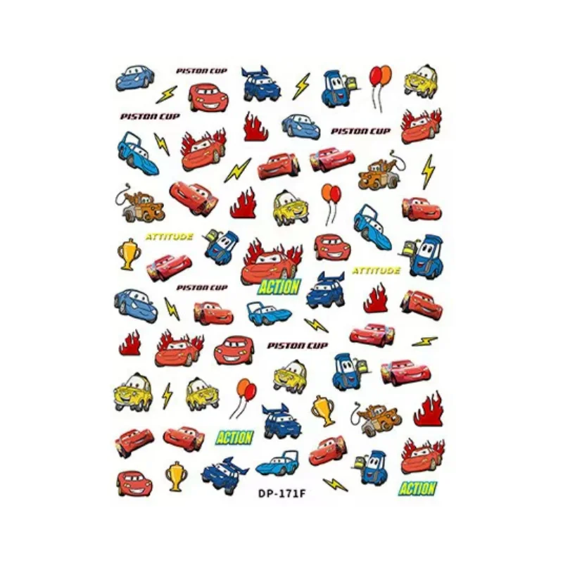 Miniso New Disney Lucky Automobile Nail Stickers 5D Cartoon Stickers Series Nail Supplies Nail Decals DlY Sliders For Nails - Image 6