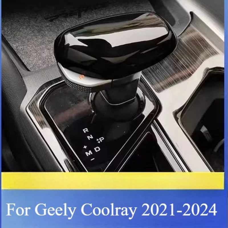 For Geely Coolray 2021-2024 Gear Handle Head Cover Gear Lever Cover Interior Modified Decorative Sticker Body Kits Accessories