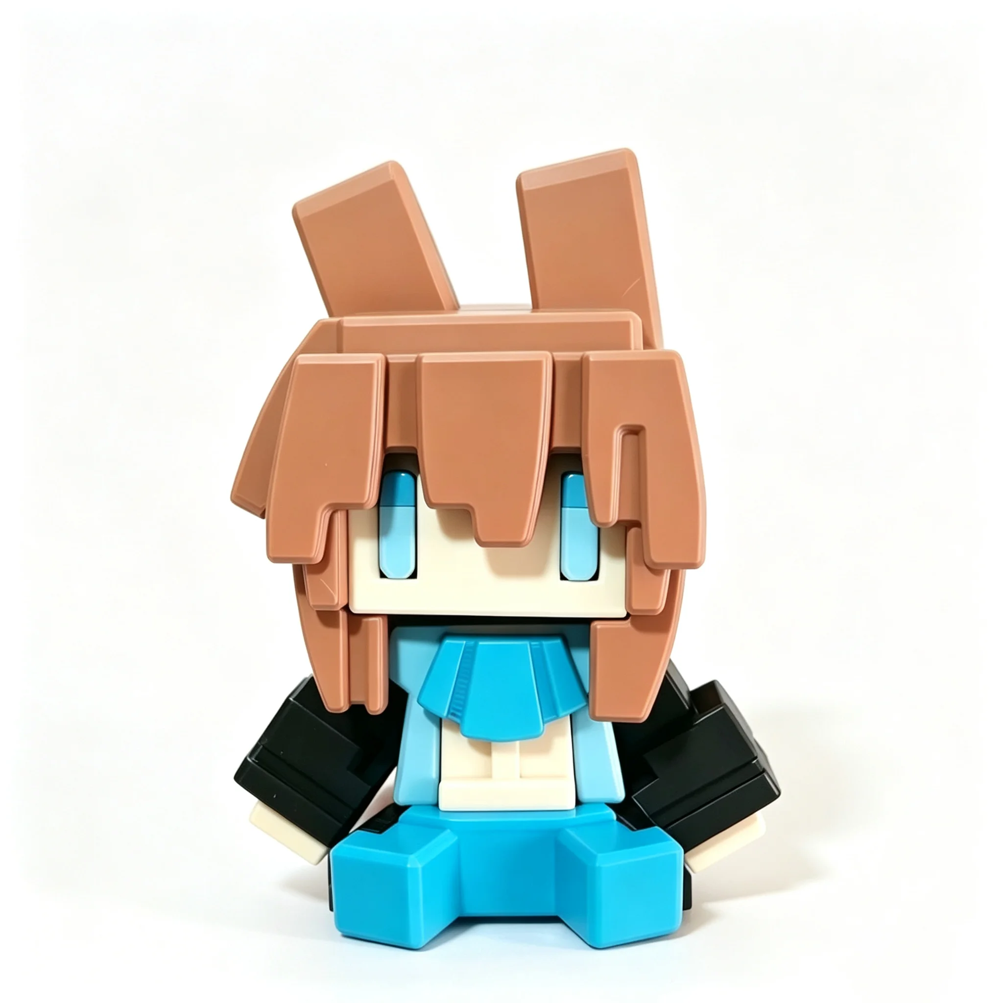 Anime Arknights Pixel Block Figure 3D Printed Mini Character Statue Sitting Model Desk Decor Collectible Toy Gift For Game Fans