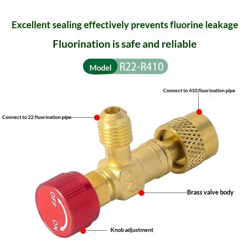 Air Conditioning Safety Valve Adapter R410a R22 High Pressure Resistant Refrigeration Repair Tool
