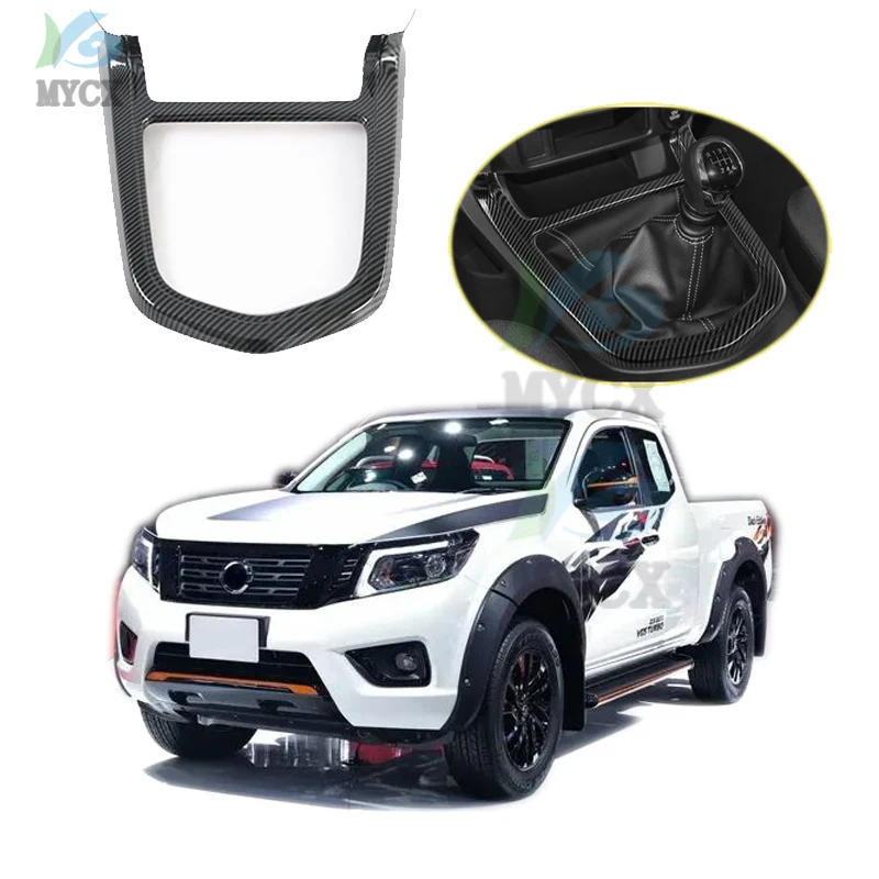 

For Nissan Navara NP300 ST 2019 2020 2021 2022 Car Accessories ABS Carbon Car Gear Shift Panel Sticker Cover Trim 1pcs