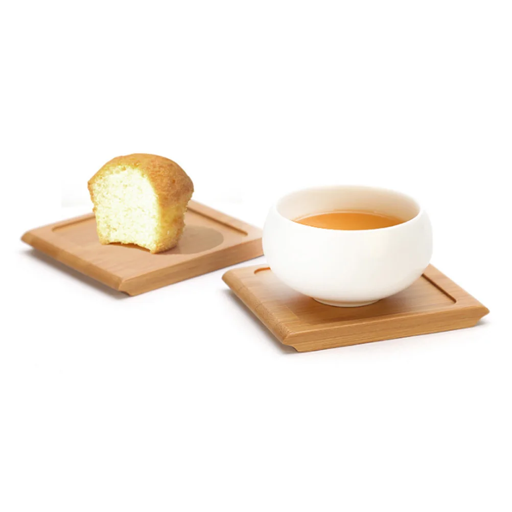 

6 Pcs Elegant Bamboo Coasters Functional Heat Resistant Pads Durable Kitchen & Dining Essentials