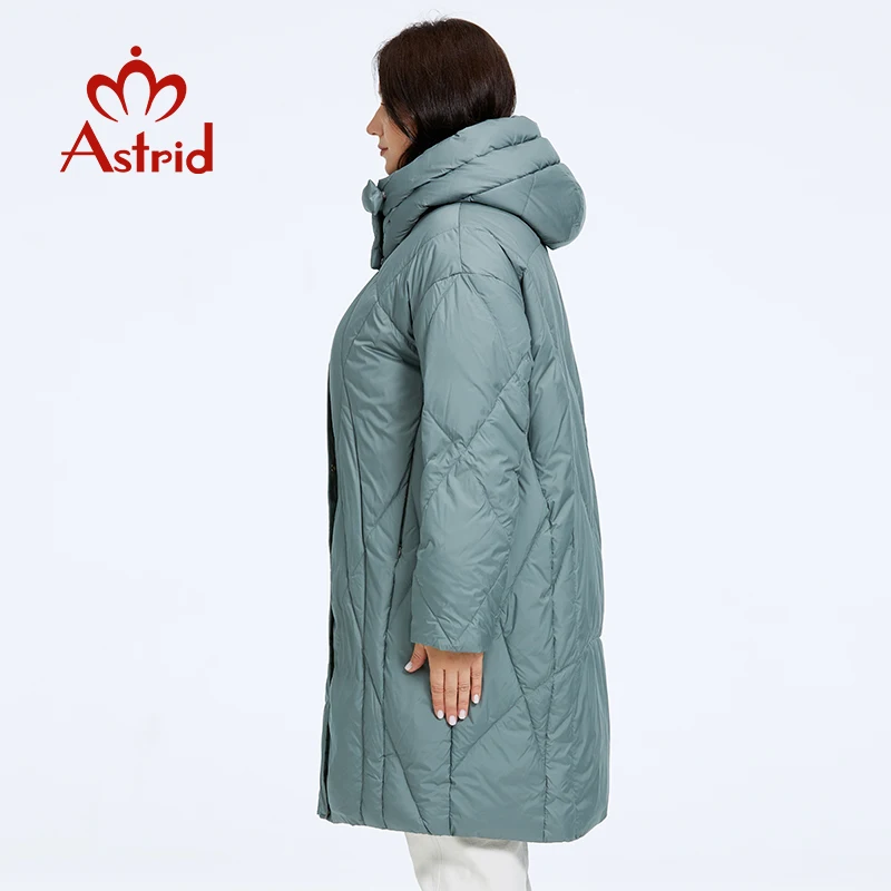 Astrid Women\'s Jacket Winter 2023 Plus Size Bio Down Jackets Hooded Quilted Cotton Coat Women Parka Waterproof Female Clothing