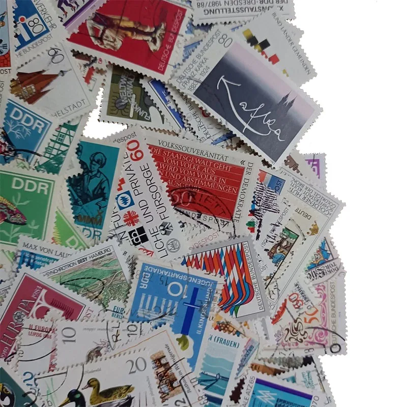 Germany Stamps Random 100 Pieces / Lot All Different Commen Postage Post Stamps With Post Mark For Collections