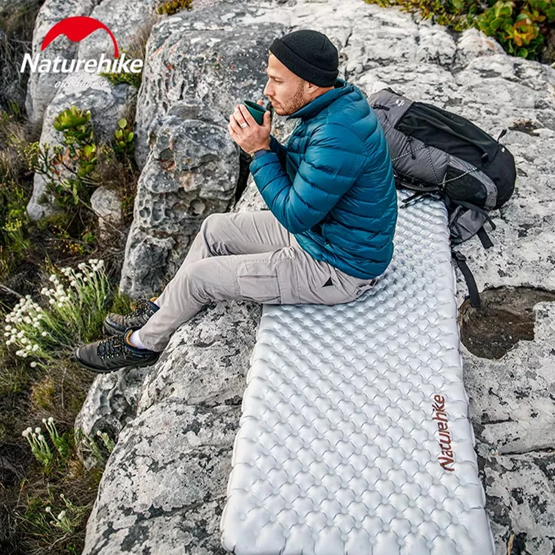 Naturehike Camping Mattress All Series R-Value Ultralight Folding Portable Beach Air Sleeping Pad Outdoor Hiking Air Mattress