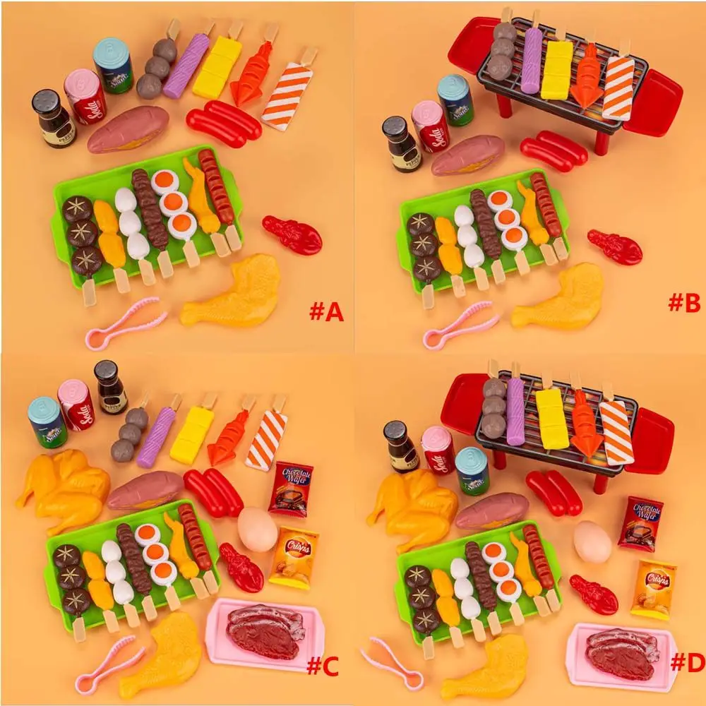 Alimenti Simulazione Pentole Modello Artigianato Simulare Set di giocattoli per barbecue Simulazione Giocattolo per barbecue Giochi di finzione Giochi di ruolo Cucina Giocattoli per bambini