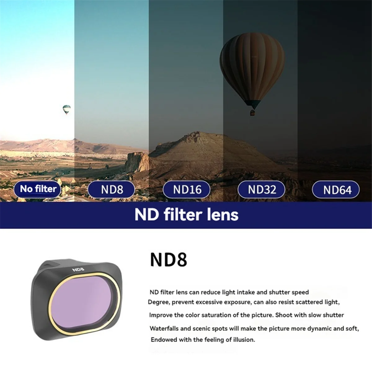 Filtro de Dron T36C para Mini 1/2/SE/2 SE/4K, juego de filtros ND para accesorios de la serie Mini
