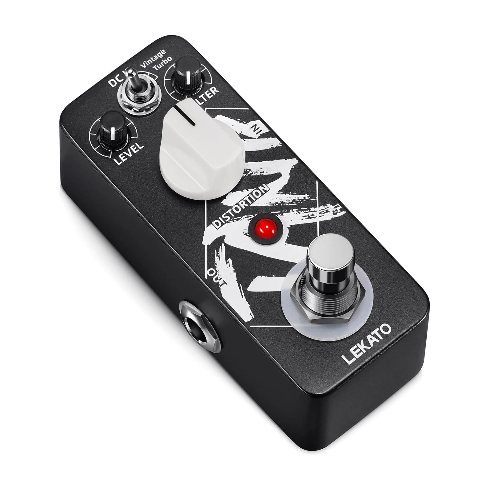 

Аналоговая педаль искажения Lekato, двухрежимная (Solo Vintage/turbo Metal), гитарный эффект True Bypass для электрогитары - 9 В постоянного тока