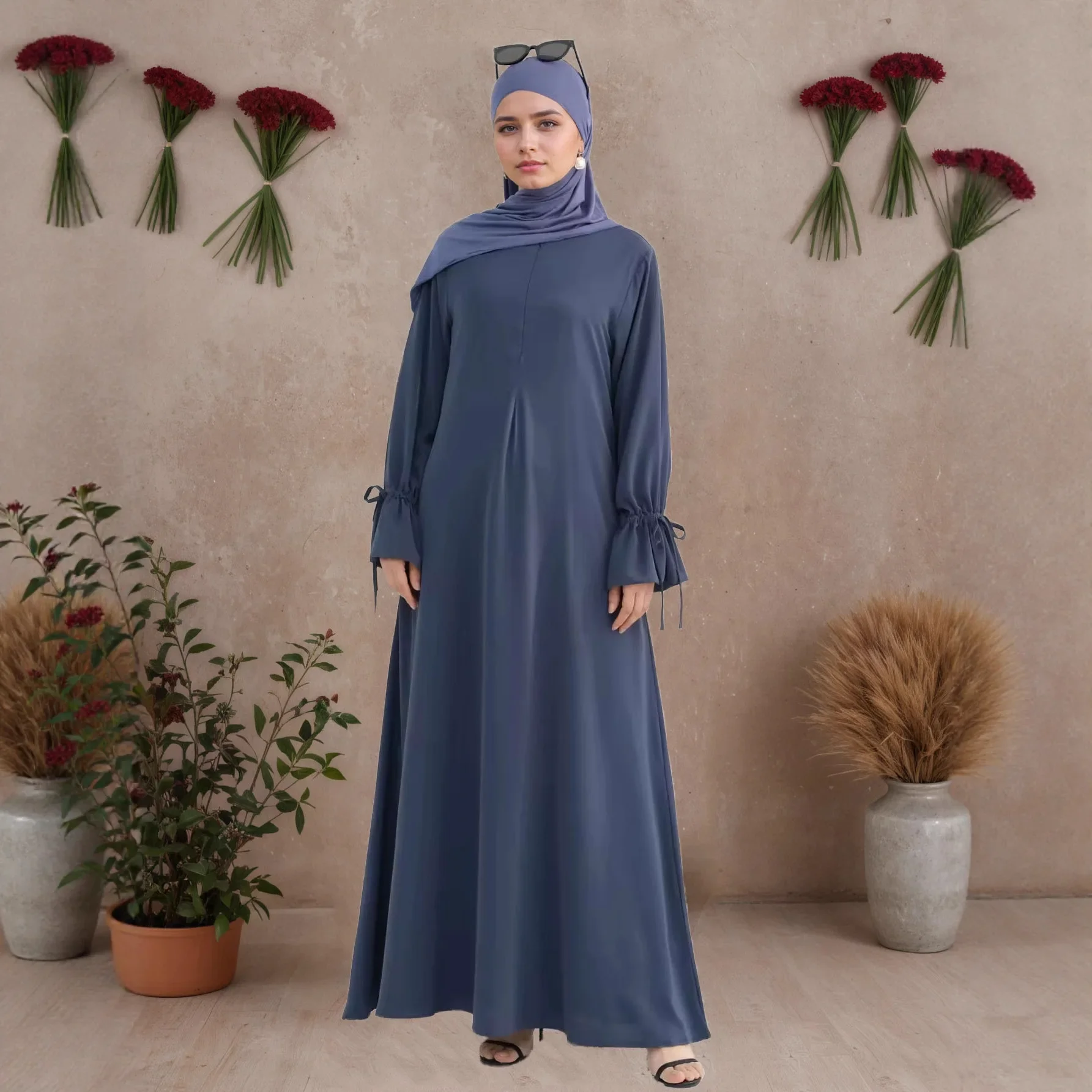 Long Dress Eid Ramadan Women Modest Dresses Robe Abaya Muslim Dubai Arabic Vestidos Morocco Kaftan Saudi Jalabiya Abayas