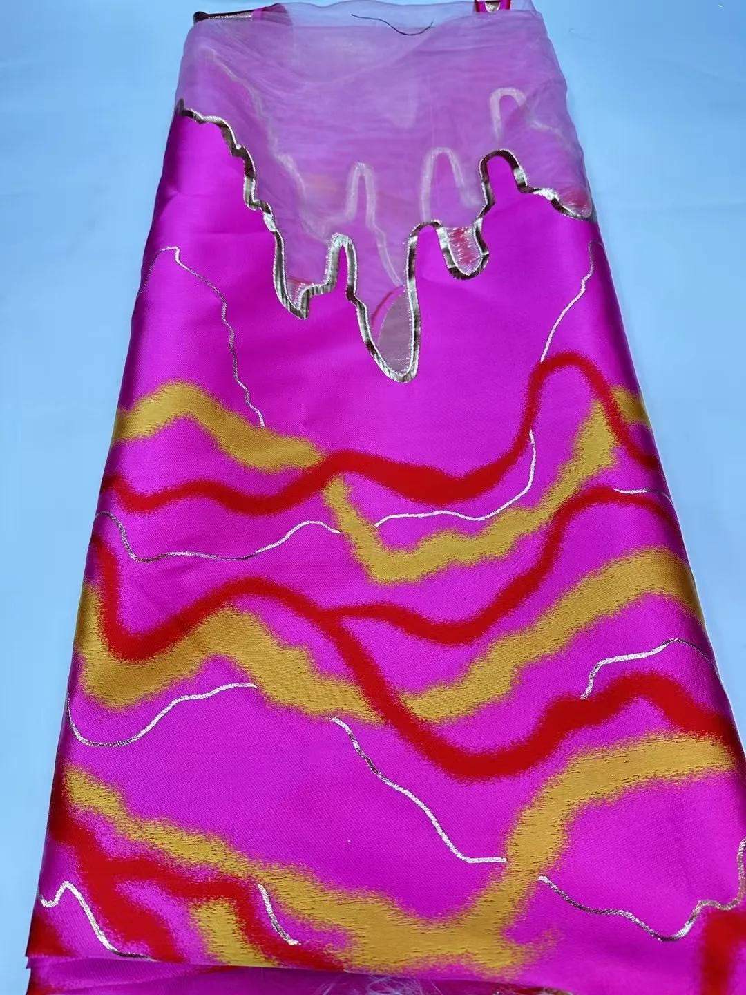 

African Brocade Lace Fabric 2025 High Quality Nigerian Jacquard French Damask Lace for Sewing Women Party Dresses AJ6366