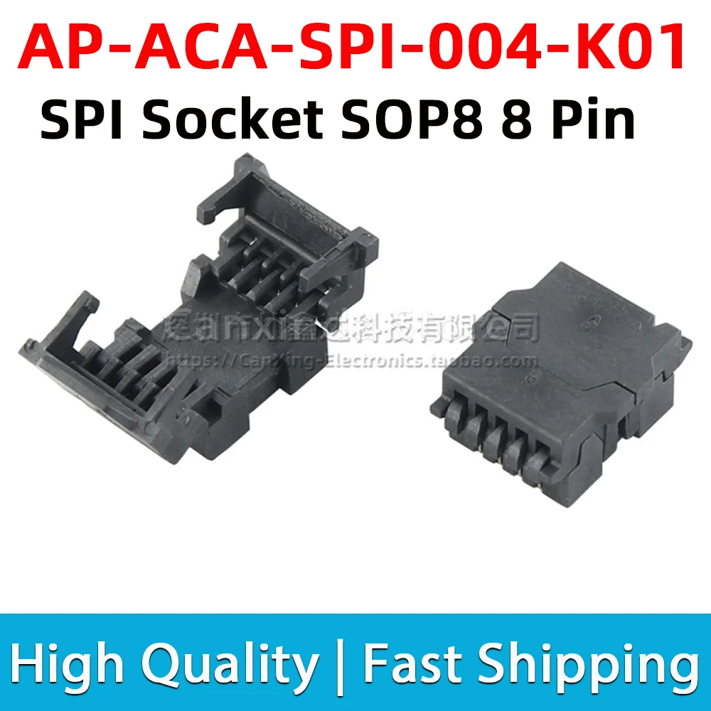 

2pcs AP-ACA-SPI-004-K01 ACA-SPI-004 SMT SOP8 8 Pin IC 208mil 1.27mm SPI Socket Flash Test Stand Programming Connector Burning