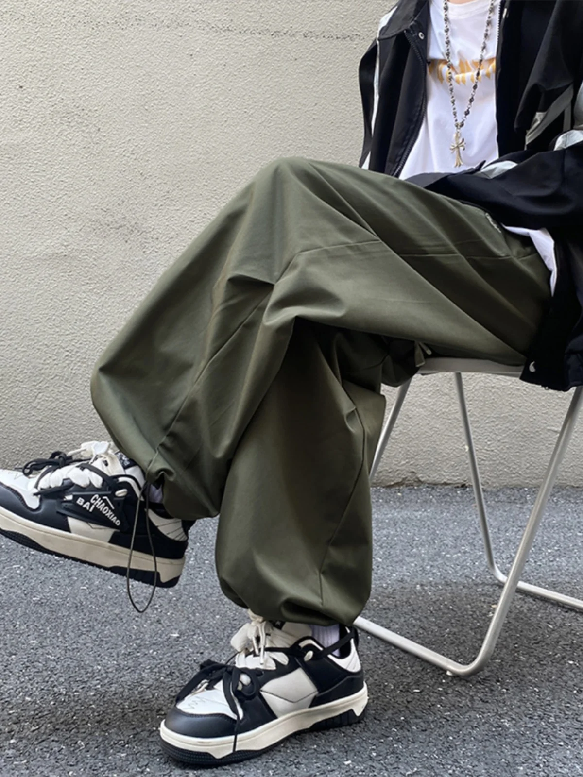 

Весна 2024: Повседневные широкие брюки свободного кроя в пол, модель K9032P45, молодежный модный бренд, американский кэжуал