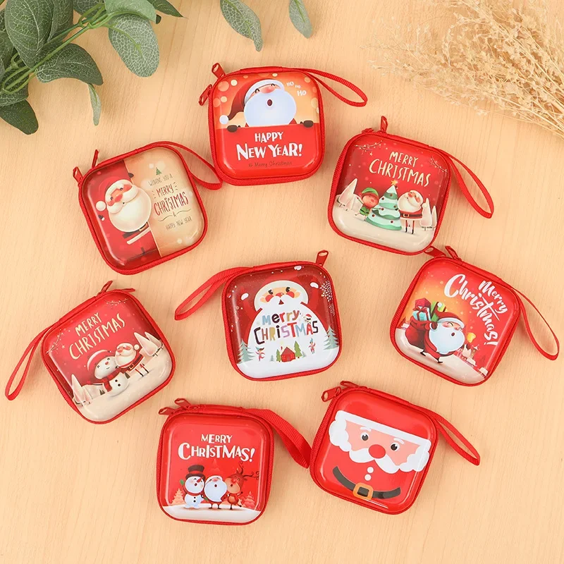 Cartoon Christmas Wallets Children's Boys Girls Christmas Kids Coin Purses Pocket Coin Money Bag Candy Pouch New Year Gifts 2024